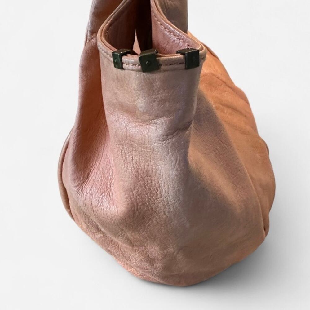Elliott Lucca Y2K Terracotta Leather Slouchy Boho Hobo Shoulder Bag - Picture 8 of 10